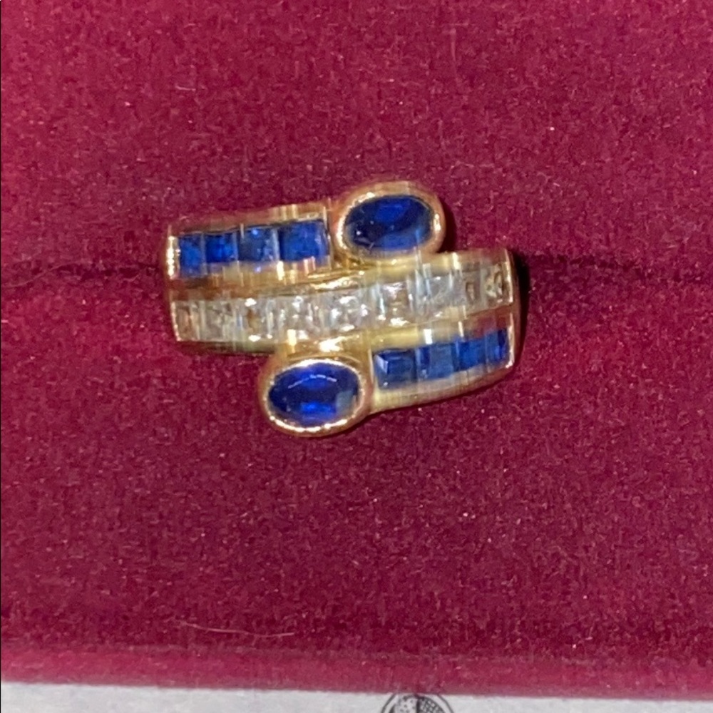 Camrose & Kross JBK Sapphire Diamond Ring Size 7